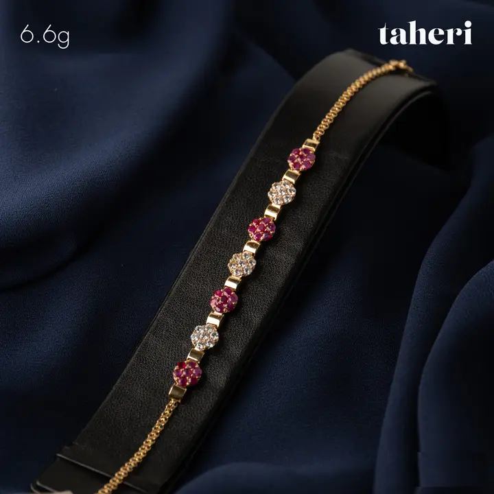 Yellow Gold Bracelet with Ruby design 58 by TAHERI