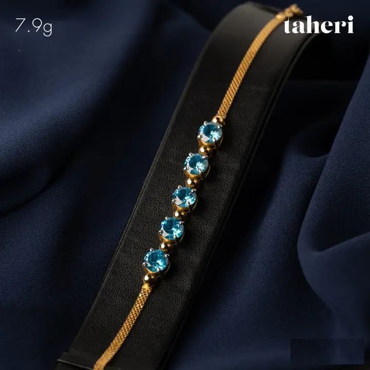 Yellow Gold Bracelet with Colored Stones design 66 by TAHERI