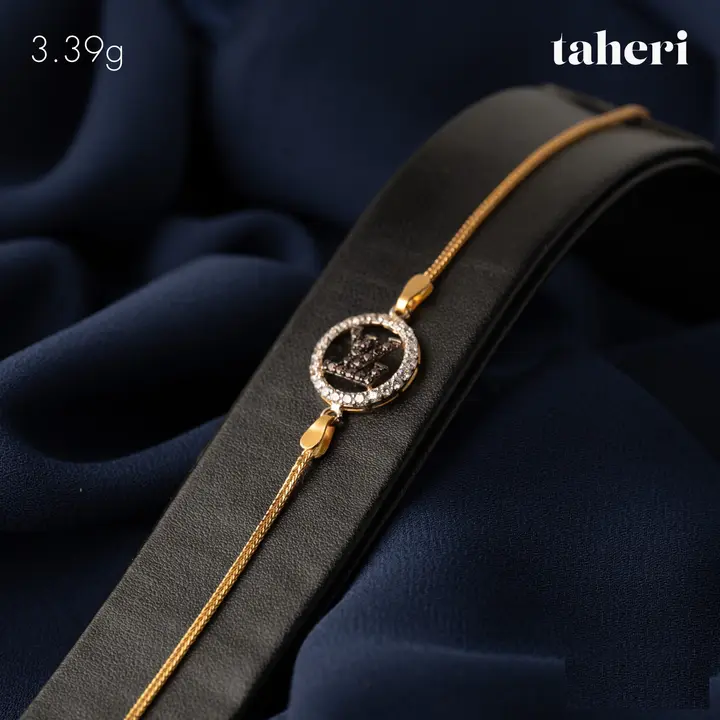 Yellow Gold Bracelet with Cubic Zirconia design 78 by TAHERI