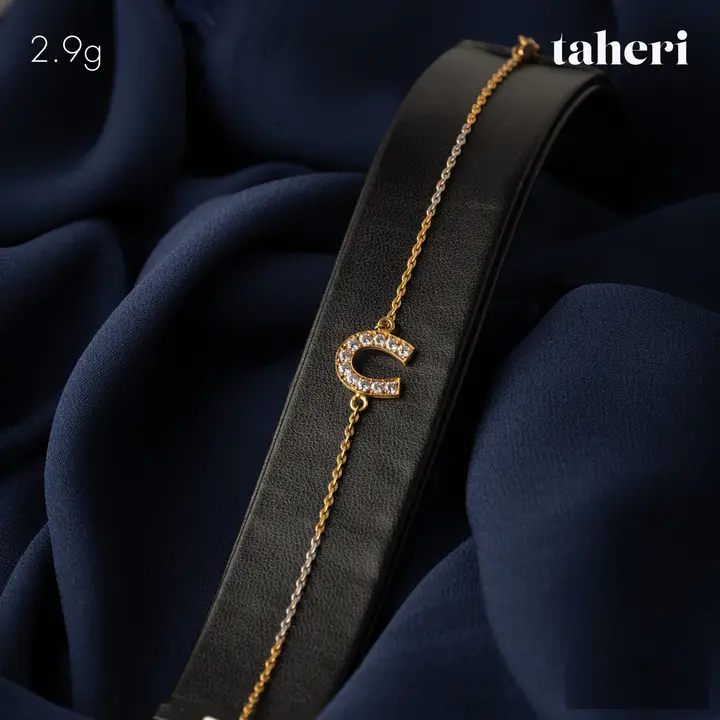 Two-Tone Bracelet with Cubic Zirconia design 83 by TAHERI