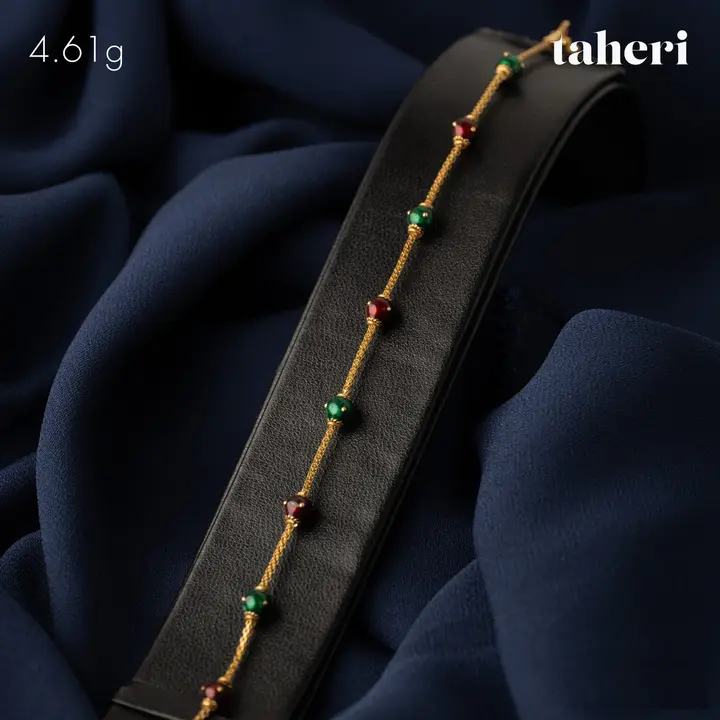 Yellow Gold Bracelet with Colored Stones design 88 by TAHERI