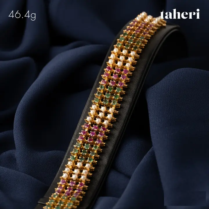 Yellow Gold Bracelet with Colored Stones design 95 by TAHERI