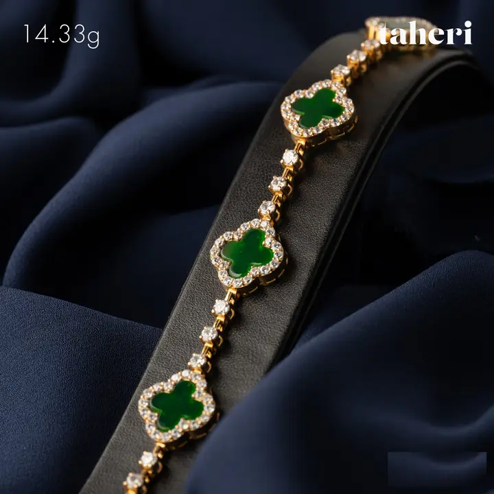 Yellow Gold Bracelet with Colored Stones design 101 by TAHERI