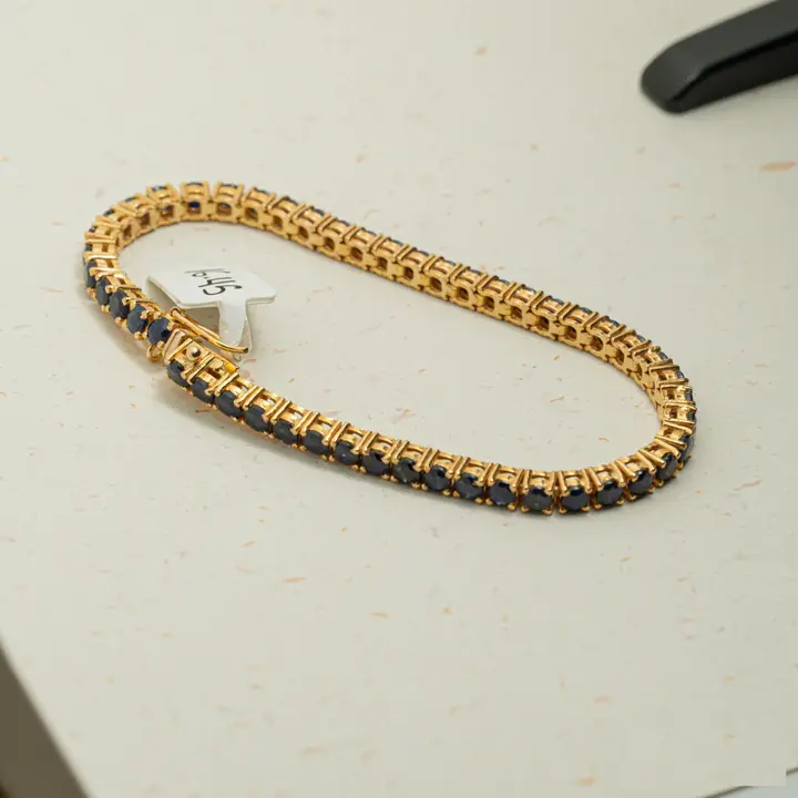 Yellow Gold Bracelet with Sapphire design 114 by TAHERI