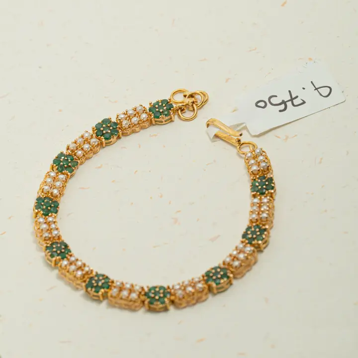 Yellow Gold Bracelet with Emerald design 115 by TAHERI