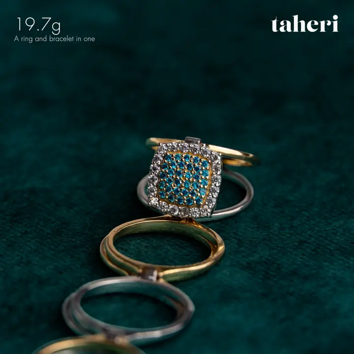 Two-Tone Bracelet with Colored Stones design 125 by TAHERI