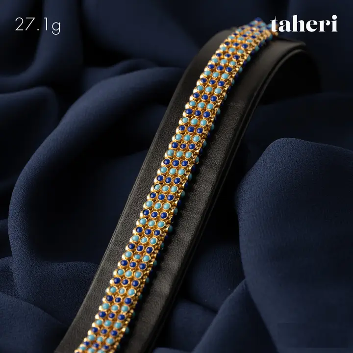 Yellow Gold Bracelet with Colored Stones design 126 by TAHERI