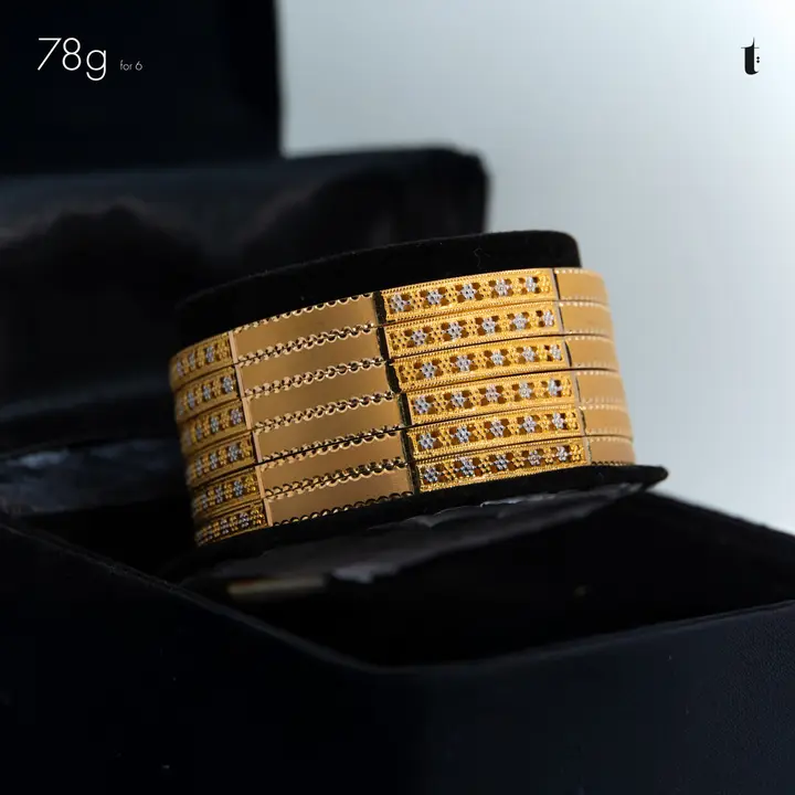 21k Two-Tone Gold Bangle design 43 by TAHERI