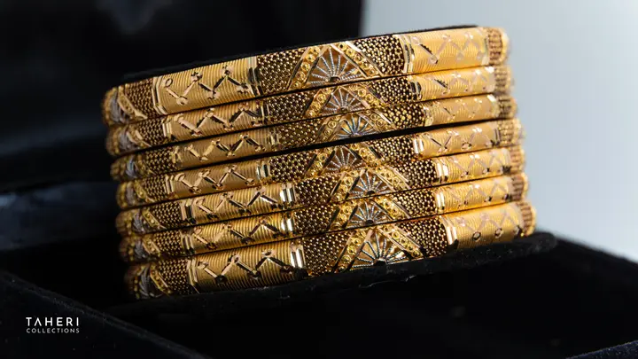 Two-Tone Bangles & Kara design 51 by TAHERI