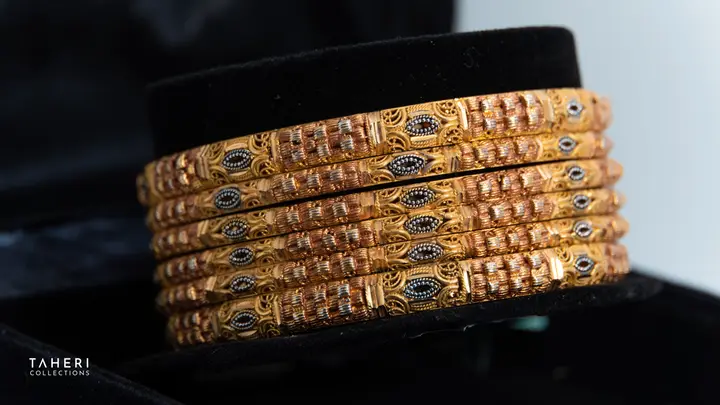 Two-Tone Bangles & Kara design 53 by TAHERI