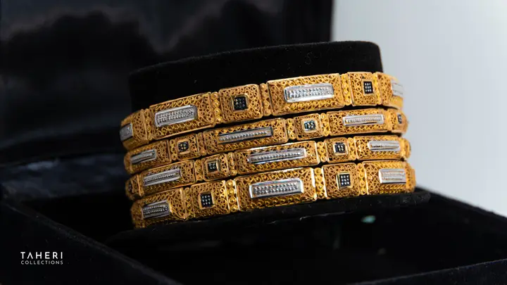 Two-Tone Bangles & Kara design 54 by TAHERI