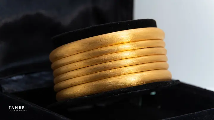 Yellow Gold Bangles & Kara design 55 by TAHERI