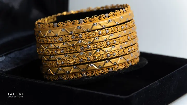 Two-Tone Bangles & Kara design 56 by TAHERI