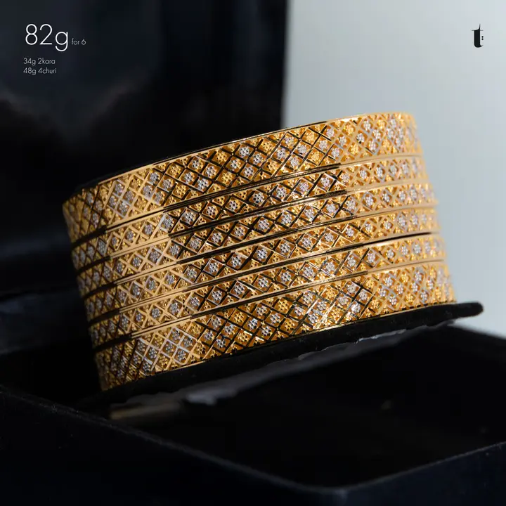 Two-Tone Bangles & Kara design 57 by TAHERI