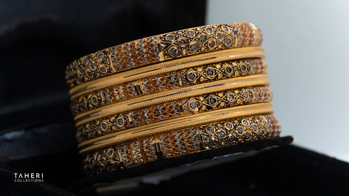 Two-Tone Bangles & Kara design 59 by TAHERI