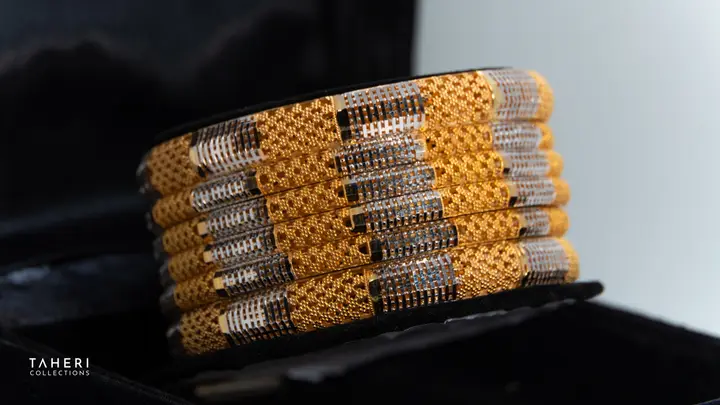 Two-Tone Bangles & Kara design 62 by TAHERI