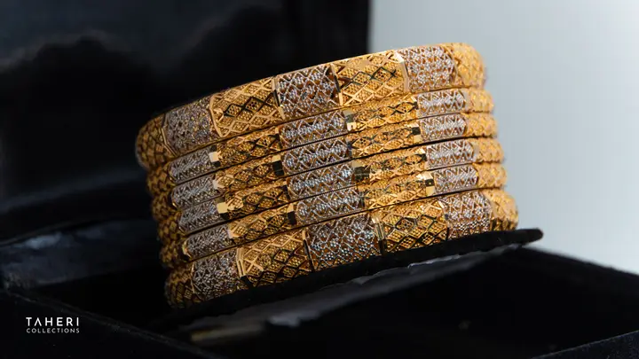 Two-Tone Bangles & Kara design 63 by TAHERI