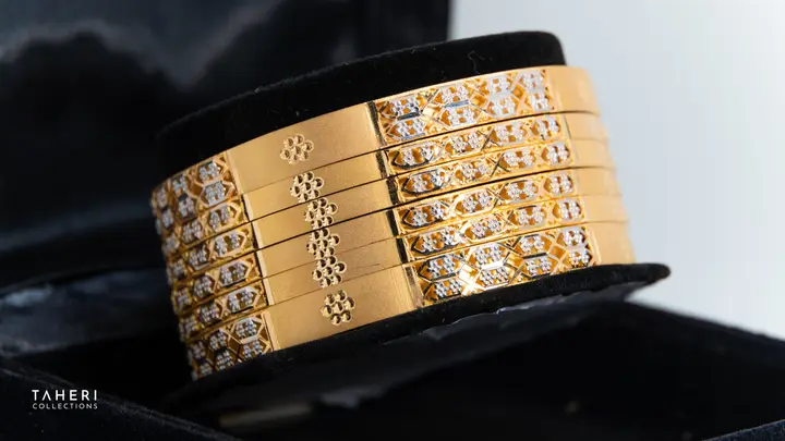 Two-Tone Bangles & Kara design 67 by TAHERI