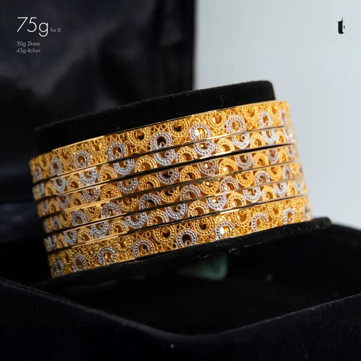 Two-Tone Bangles & Kara design 68 by TAHERI