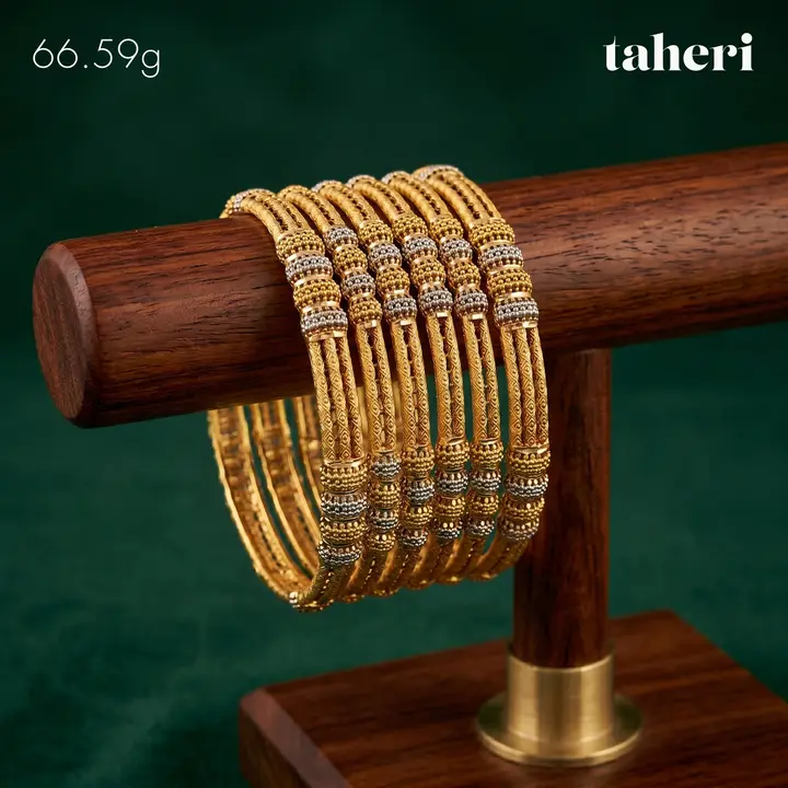 Two-Tone Bangles & Kara design 77 by TAHERI