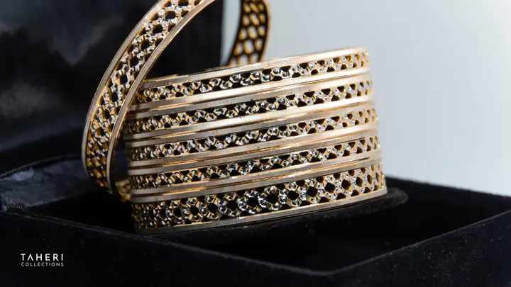 Two-Tone Bangles & Kara design 79 by TAHERI