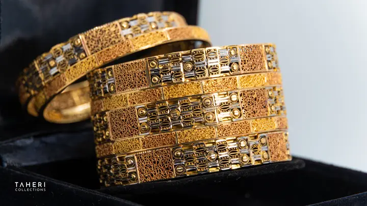 Two-Tone Bangles & Kara design 80 by TAHERI
