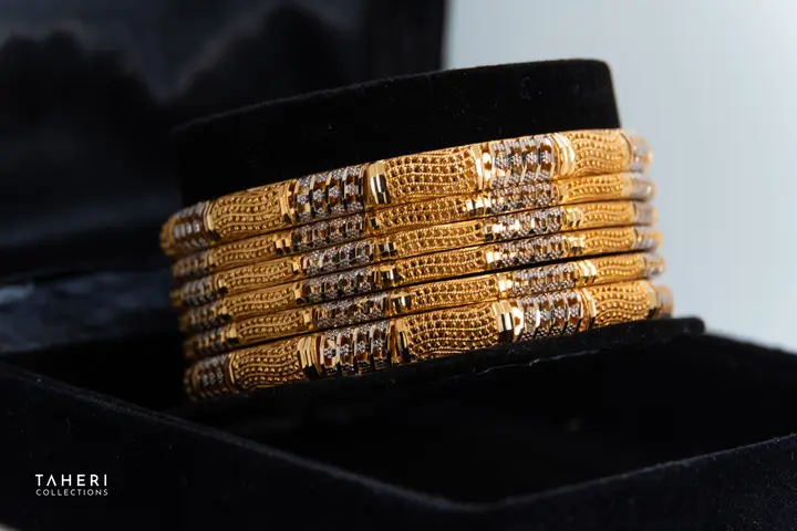 Two-Tone Bangles & Kara design 83 by TAHERI