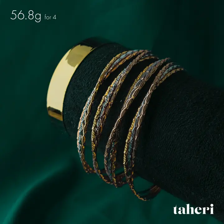 Two-Tone Bangles & Kara design 105 by TAHERI