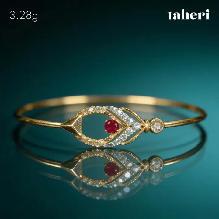 Yellow Gold Bangles & Kara design 107 by TAHERI