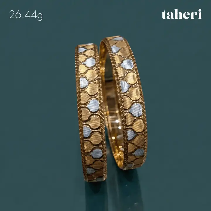 Two-Tone Bangles & Kara design 109 by TAHERI