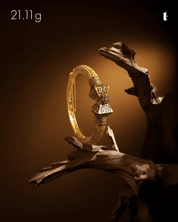 Yellow Gold Bangles & Kara design 110 by TAHERI
