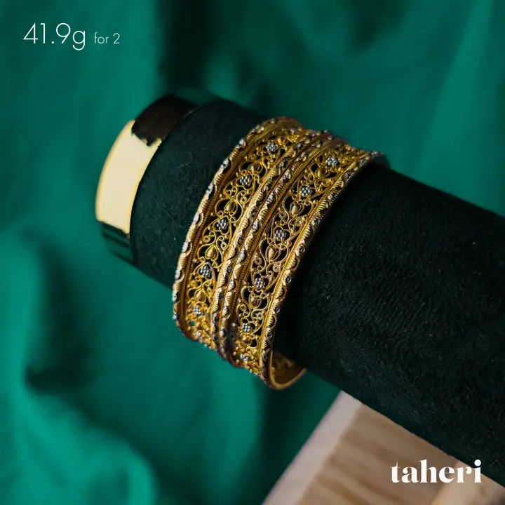 Two-Tone Bangles & Kara design 114 by TAHERI