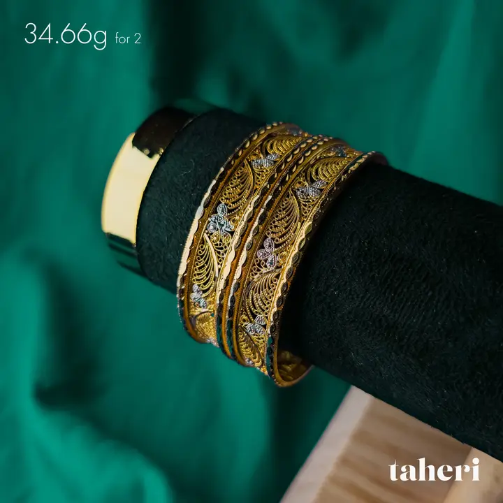 Two-Tone Bangles & Kara design 115 by TAHERI