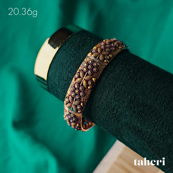 Yellow Gold Bangles & Kara design 116 by TAHERI