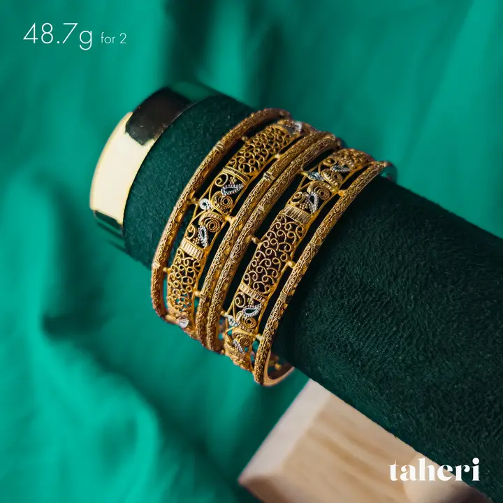 Two-Tone Bangles & Kara design 118 by TAHERI