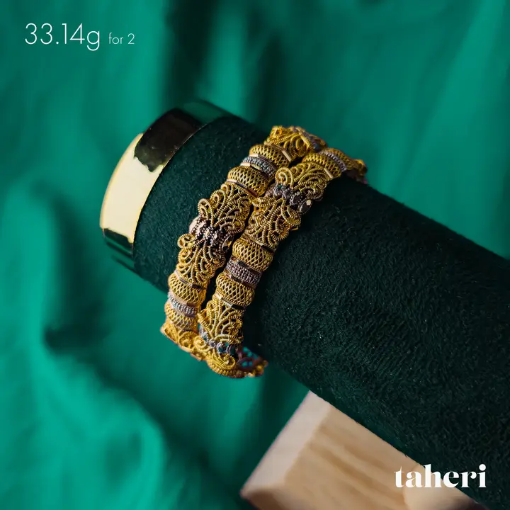 Two-Tone Bangles & Kara design 122 by TAHERI