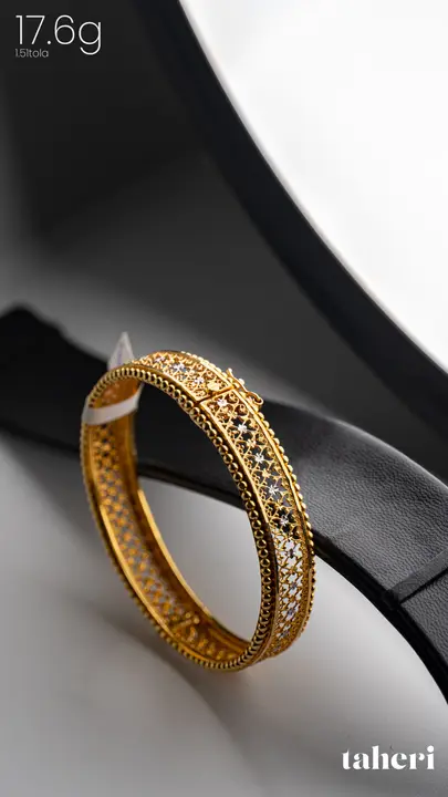 Yellow Gold Bangles & Kara design 125 by TAHERI
