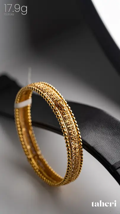 Yellow Gold Bangles & Kara design 126 by TAHERI