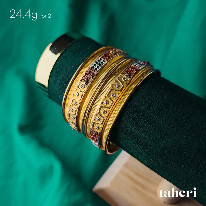 Two-Tone Bangles & Kara design 127 by TAHERI