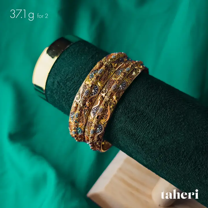Two-Tone Bangles & Kara design 131 by TAHERI