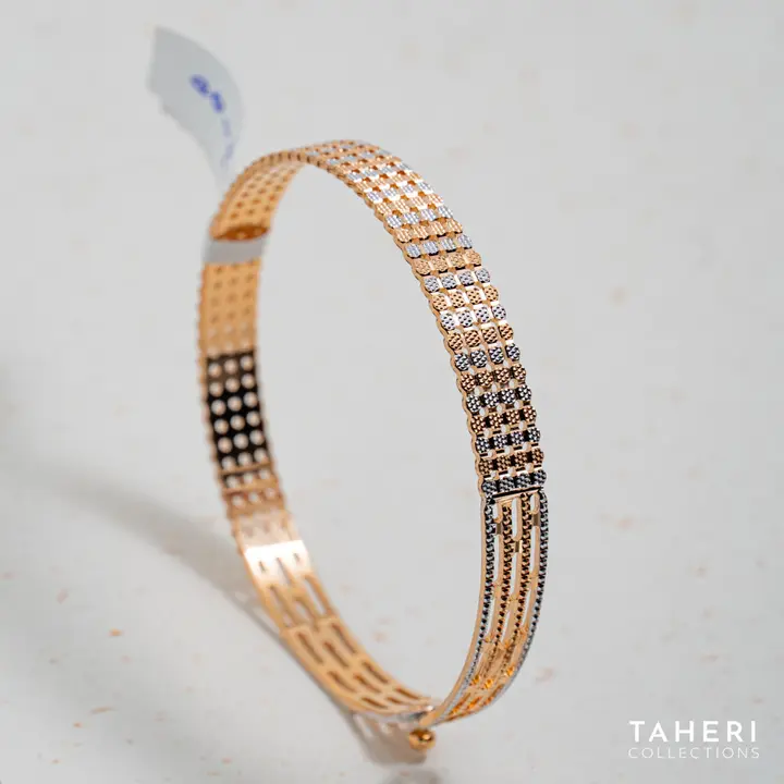 Two-Tone Bangles & Kara design 139 by TAHERI