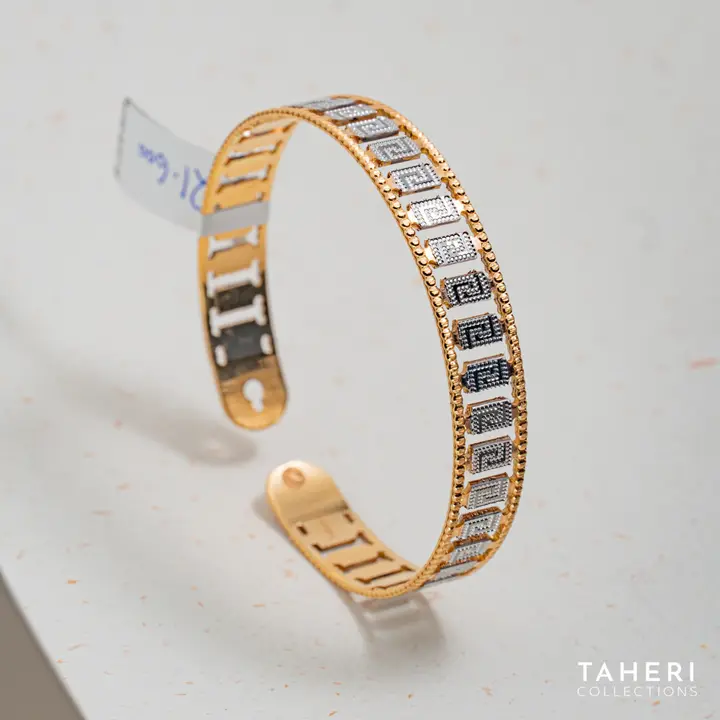 Two-Tone Bangles & Kara design 142 by TAHERI