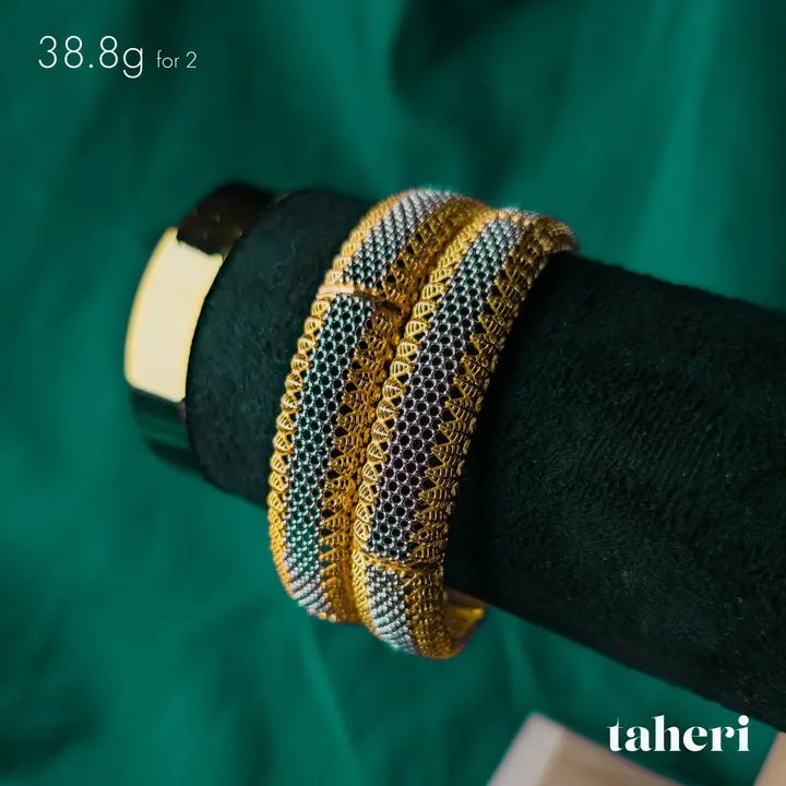 Two-Tone Bangles & Kara design 145 by TAHERI