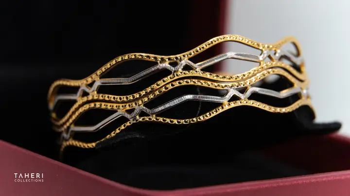 Two-Tone Bangles & Kara design 150 by TAHERI