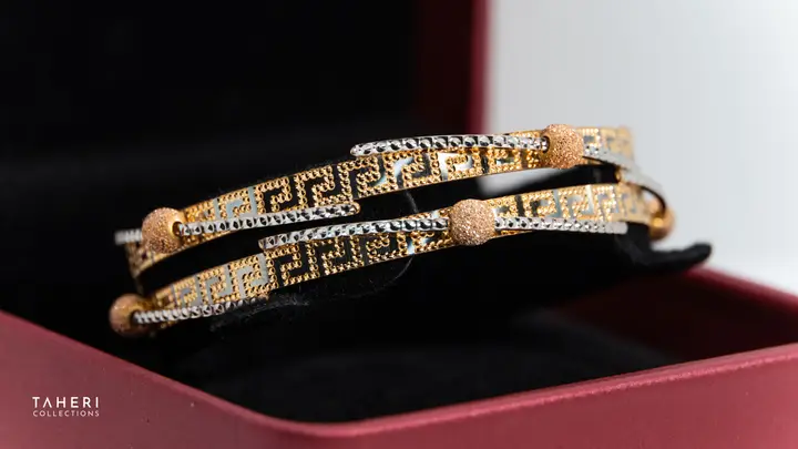 Two-Tone Bangles & Kara design 151 by TAHERI
