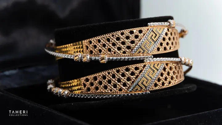 Two-Tone Bangles & Kara design 153 by TAHERI