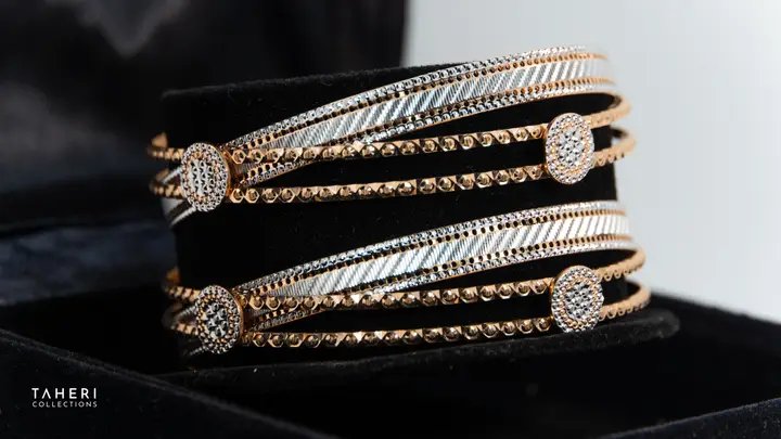 Two-Tone Bangles & Kara design 154 by TAHERI