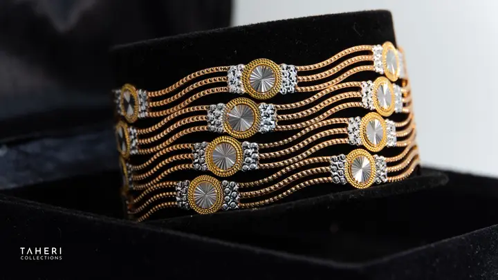 Two-Tone Bangles & Kara design 155 by TAHERI