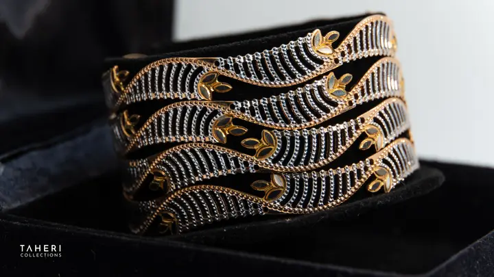 Two-Tone Bangles & Kara design 157 by TAHERI