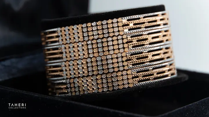 Two-Tone Bangles & Kara design 159 by TAHERI